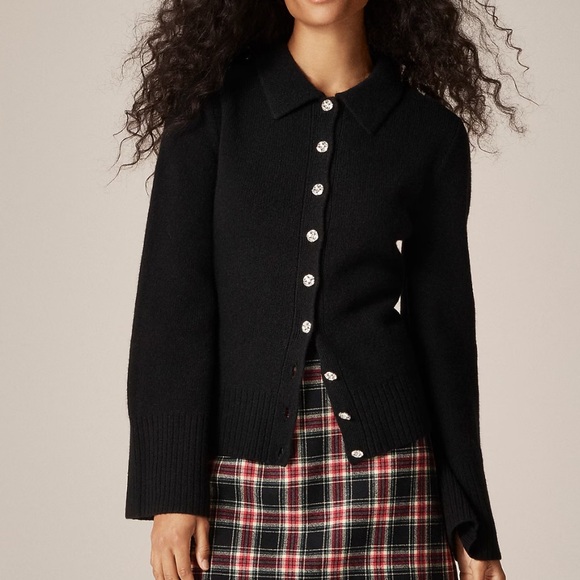 J. Crew Sweaters - J crew Milano-stitch cinched-waist cardigan with embellished buttons